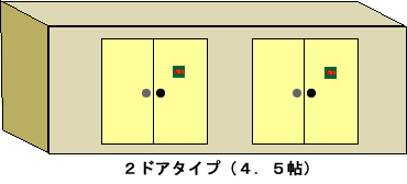 レンタルボックスの２ドアタイプ